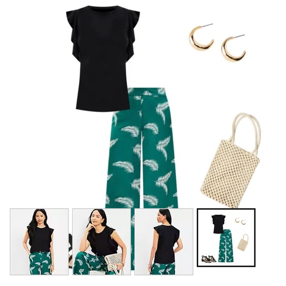 Loft Petite Ruffle Sleeve Top - Picture 4 of 6